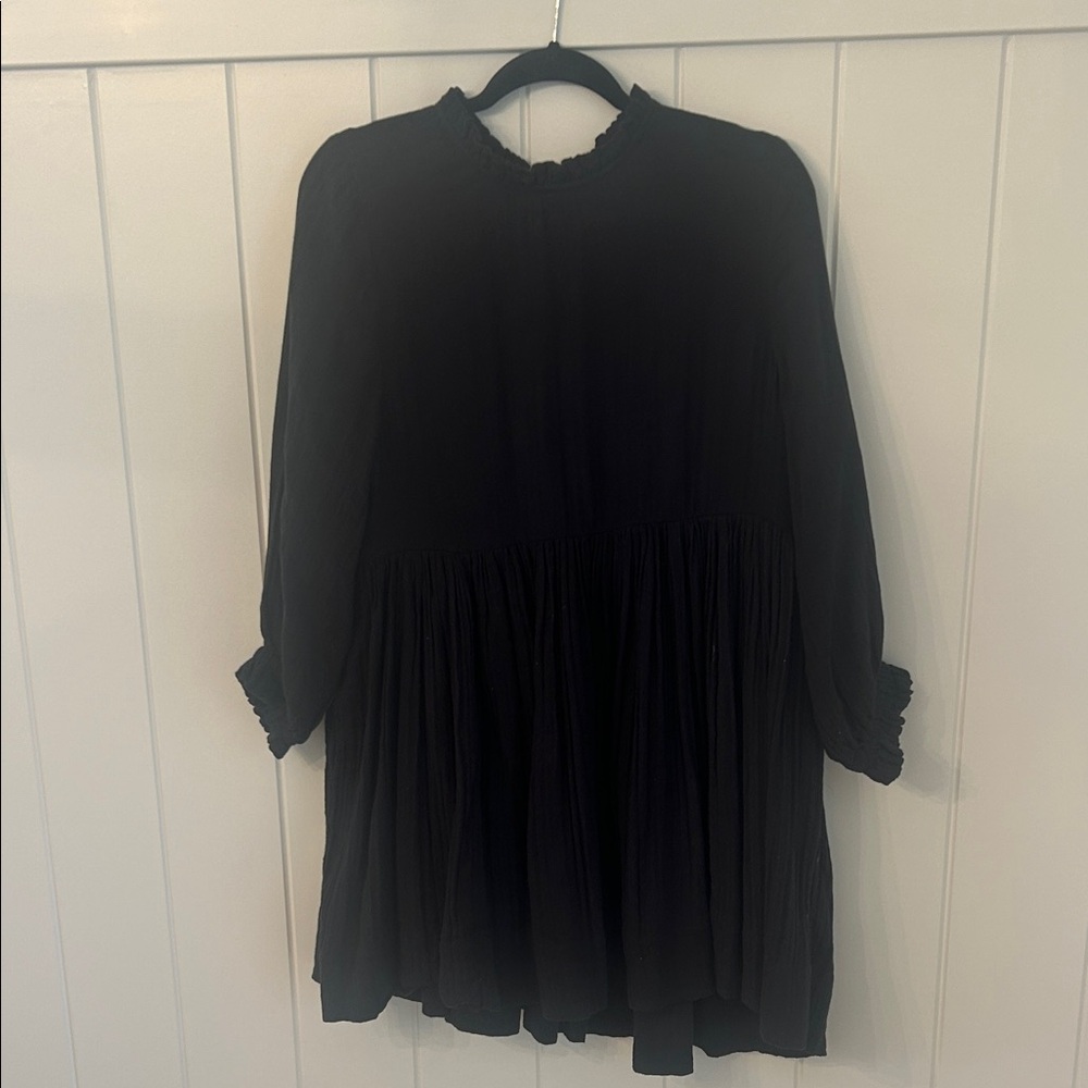 Free people Black gauze mini Dress